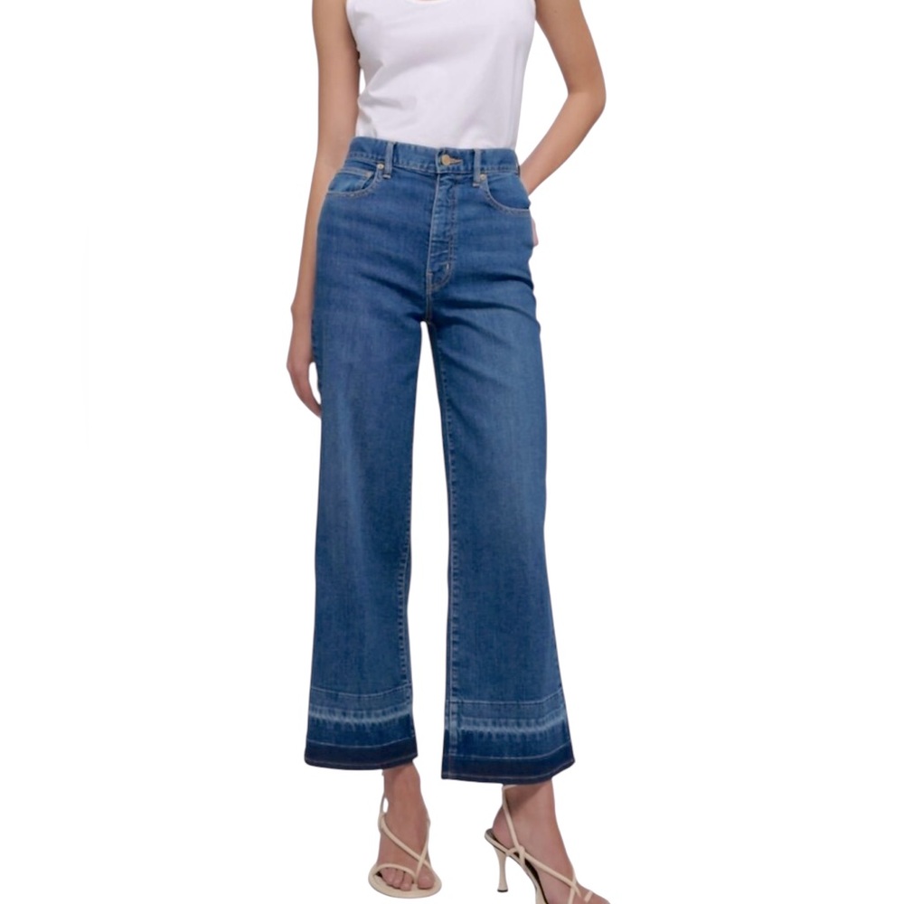 Derek Lam 10 Crosby Isla High Rise Wide Crop Denim In Mercer Size 27 Women’s